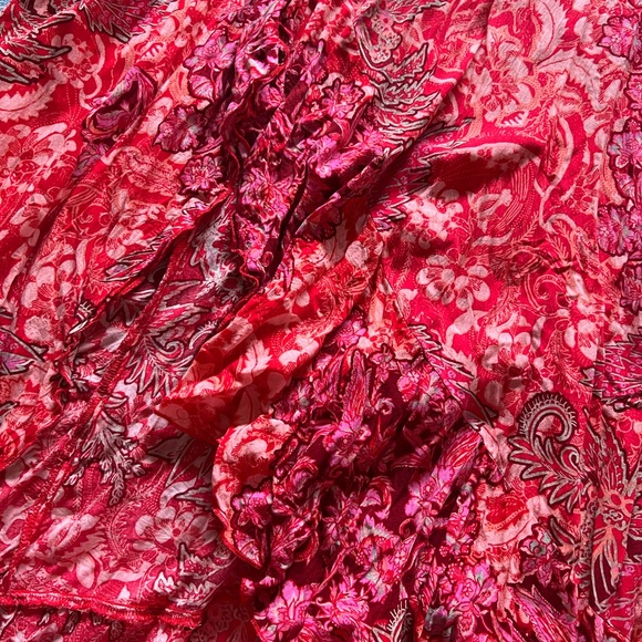 Intimately Free People Asymmetrical Red Floral Dress - Picture 9 of 11